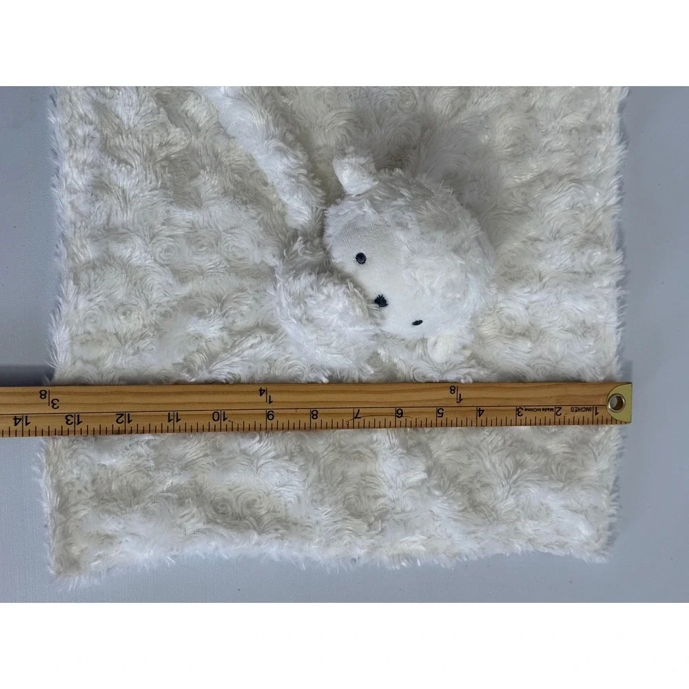 Carter's Just One You‎ White Swirl Plush Lamb Lovey Gravy & Navy Stars 13